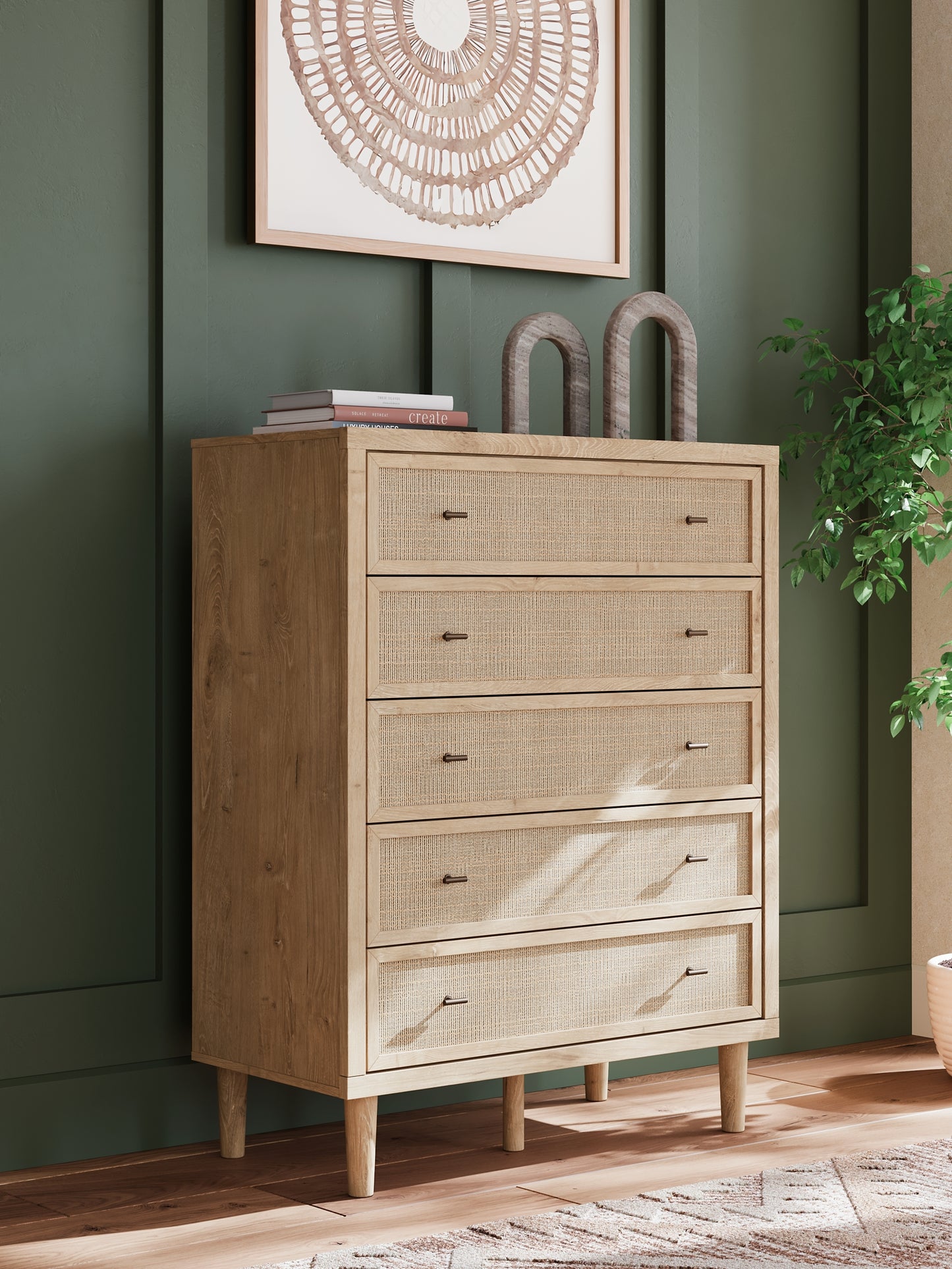 Cielden Five Drawer Wide Chest