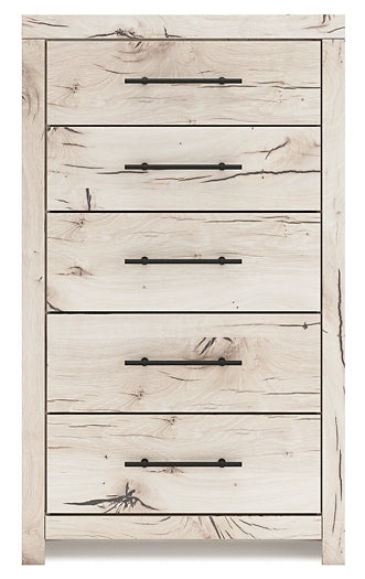 Lawroy Full Panel Bed with Mirrored Dresser and Chest