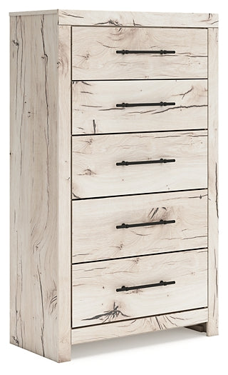 Lawroy Full Panel Bed with Mirrored Dresser and Chest