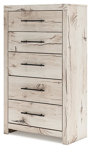 Lawroy Full Panel Bed with Mirrored Dresser and Chest