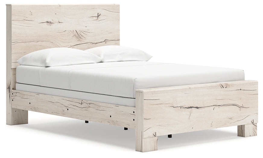 Lawroy Full Panel Bed with Mirrored Dresser and Chest