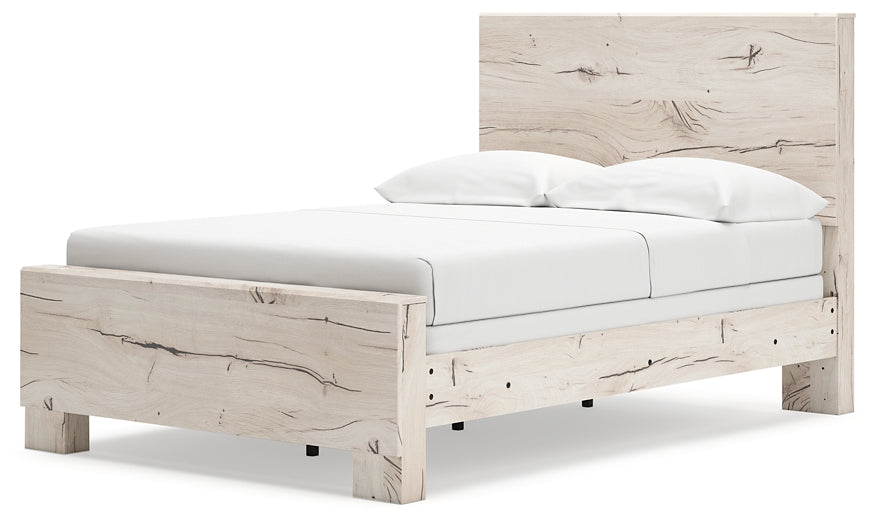 Lawroy Full Panel Bed with Mirrored Dresser and Chest