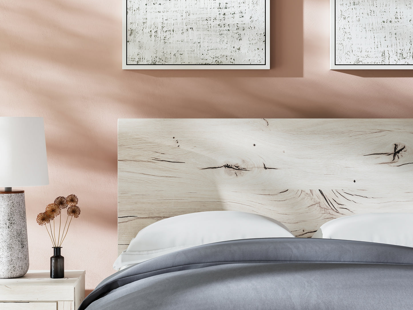 Lawroy Full Panel Bed with Mirrored Dresser and Chest