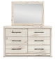 Lawroy Full Panel Bed with Mirrored Dresser and Chest