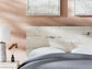 Lawroy Full Panel Bed with Mirrored Dresser and Chest