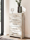 Lawroy Full Panel Bed with Mirrored Dresser and Chest