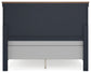 Landocken Queen Panel Headboard with Mirrored Dresser and Nightstand