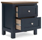 Landocken Queen Panel Headboard with Mirrored Dresser and Nightstand