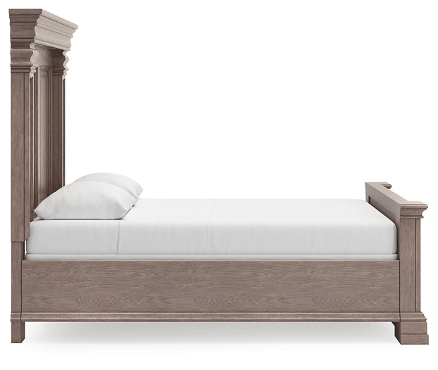 Blairhurst Queen Panel Bed with Mirrored Dresser and Chest