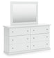 Bostwick Shoals Twin Panel Bed with Mirrored Dresser and Nightstand