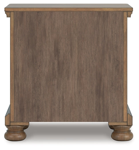 Feddinger California King Storage Sleigh Bed with Mirrored Dresser, Chest and Nightstand