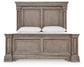 Blairhurst California King Panel Bed with Mirrored Dresser and Chest