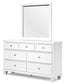 Fortman Queen Panel Storage Bed with Mirrored Dresser and Nightstand