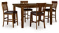 Ralene Counter Height Dining Table and 4 Barstools