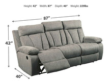 Load image into Gallery viewer, Mitchiner REC Sofa w/Drop Down Table
