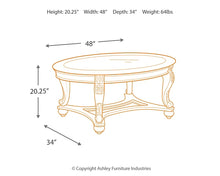 Load image into Gallery viewer, Norcastle Oval Cocktail Table
