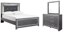 Load image into Gallery viewer, Lodanna Full Panel Bed with Mirrored Dresser
