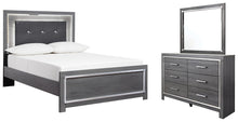 Load image into Gallery viewer, Lodanna Full Panel Bed with Mirrored Dresser
