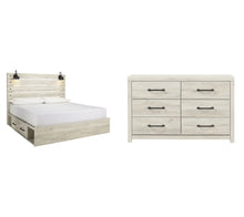 Load image into Gallery viewer, Cambeck Queen Panel Bed with 2 Storage Drawers with Dresser
