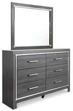 Load image into Gallery viewer, Lodanna King/California King Upholstered Panel Headboard with Mirrored Dresser, Chest and Nightstand
