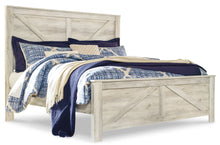 Load image into Gallery viewer, Bellaby Queen Crossbuck Panel Bed with Mirrored Dresser
