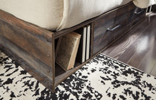 Load image into Gallery viewer, Drystan Queen Panel Bed with 4 Storage Drawers with Mirrored Dresser
