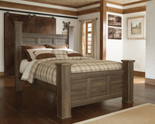 Load image into Gallery viewer, Juararo Queen Poster Bed with Mirrored Dresser, Chest and 2 Nightstands
