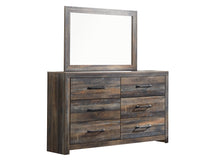 Load image into Gallery viewer, Drystan King/California King Bookcase Headboard with Mirrored Dresser and 2 Nightstands
