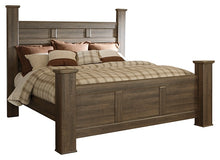 Load image into Gallery viewer, Juararo King Poster Bed with Mirrored Dresser and 2 Nightstands
