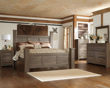 Load image into Gallery viewer, Juararo King Poster Bed with Mirrored Dresser and 2 Nightstands
