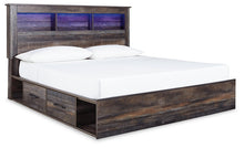 Load image into Gallery viewer, Drystan King Bookcase Bed with 2 Storage Drawers with Mirrored Dresser
