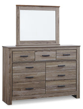 Load image into Gallery viewer, Zelen Queen Panel Bed with Mirrored Dresser and 2 Nightstands
