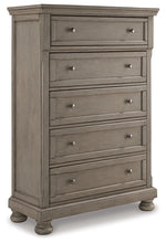 Load image into Gallery viewer, Lettner California King Panel Bed with Mirrored Dresser, Chest and Nightstand
