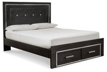 Load image into Gallery viewer, Kaydell Queen Panel Bed with Storage with Mirrored Dresser, Chest and Nightstand
