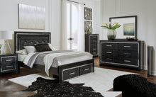 Load image into Gallery viewer, Kaydell Queen Panel Bed with Storage with Mirrored Dresser, Chest and Nightstand
