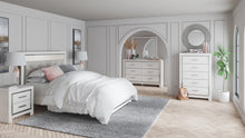 Load image into Gallery viewer, Altyra Queen Panel Headboard with Mirrored Dresser and Chest

