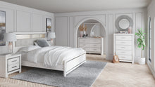 Load image into Gallery viewer, Altyra King Panel Bookcase Bed with Mirrored Dresser, Chest and Nightstand
